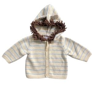Gymboree Lion Hooded Cardigan Sweater 3-6